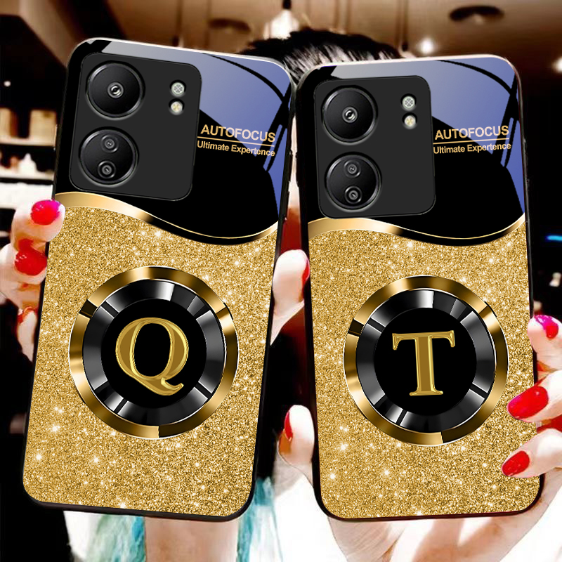 Golden circular letters For Re - Phone Cases Black ulasan dan harga
