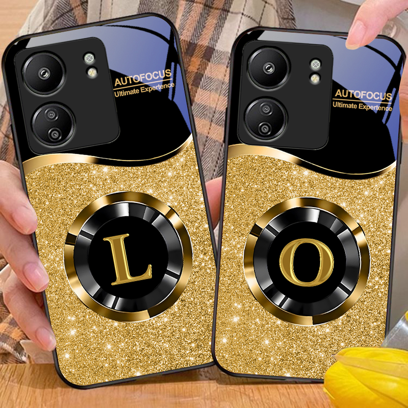 Golden circular letters For Re - Phone Cases Black ulasan dan harga