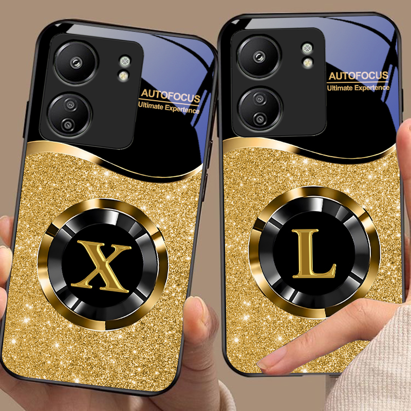 Golden circular letters For Re - Phone Cases Black ulasan dan harga