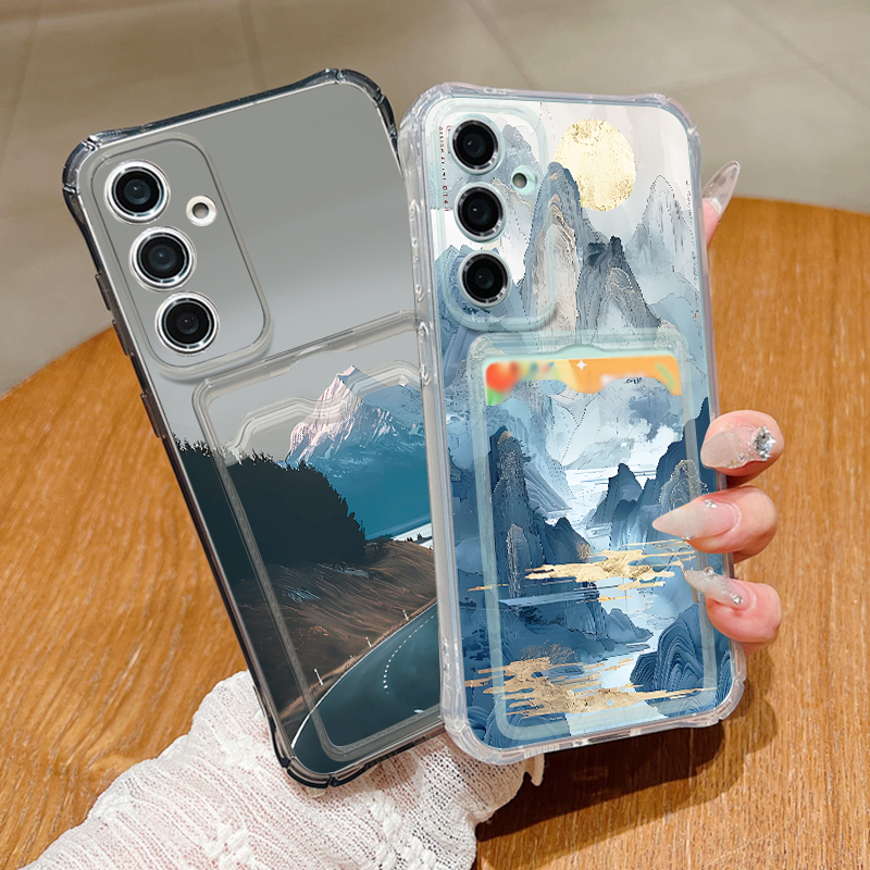 Mountain Landscape Pattern Pho - Phone Cases With Card Holder ulasan dan harga