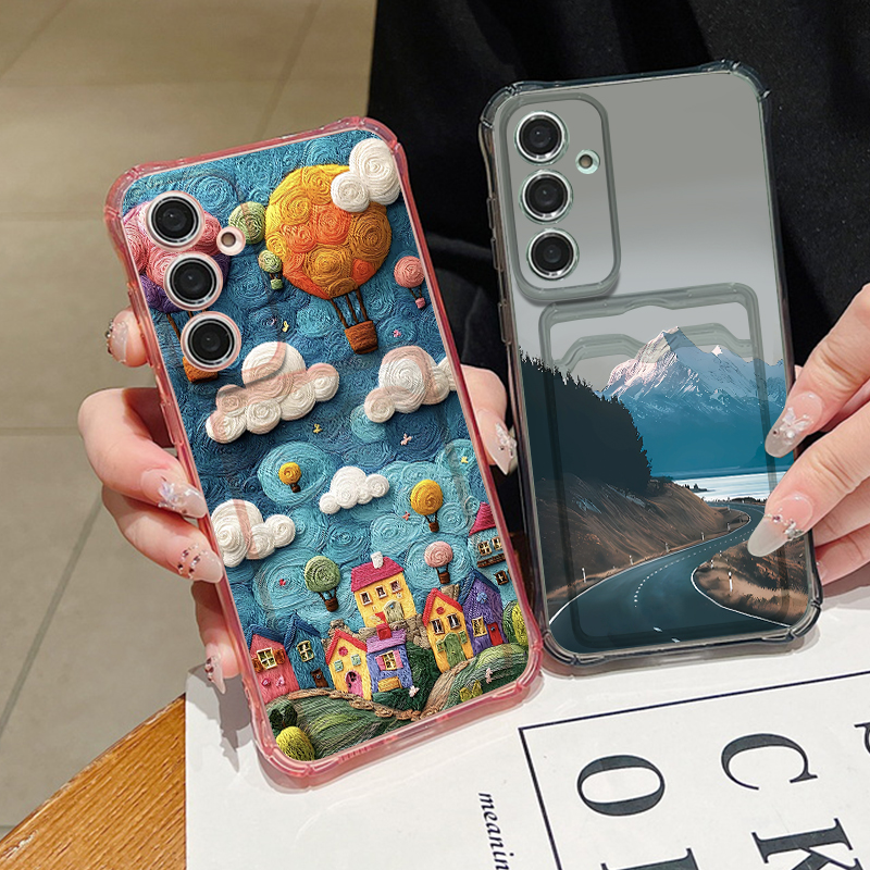 Mountain Landscape Pattern Pho - Phone Cases With Card Holder ulasan dan harga