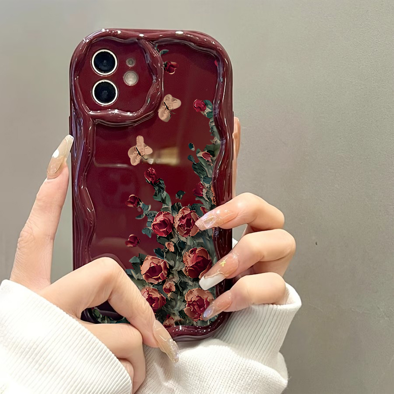 Retro Oil Painting Flower Patt - Phone Cases Drawing ulasan dan harga